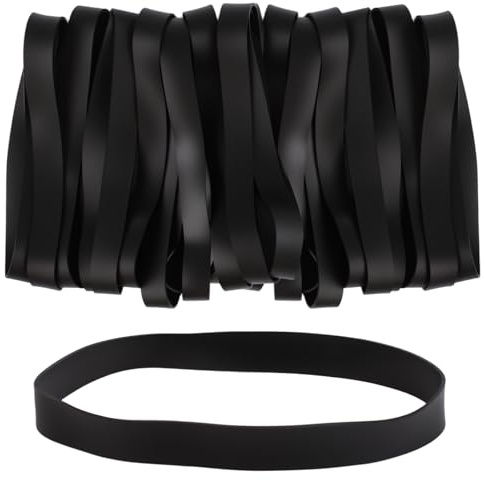 KJAHLAL Large Rubber Bands Heavy Duty, 22 Pcs Size 107 Black Rubber Bands, Elastic Bands Suitable for Office Supplies and Trash Cans.