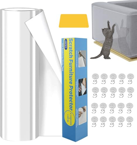 ETENTOUS Protezione Graffi Gatto, Protezione antigraffio per gatt 30X300CM, Divano Gatti Graffi Protezioni per Mobili per Divani, PVC Anti-Graffio Protector, Protezione per Divano Porta e
