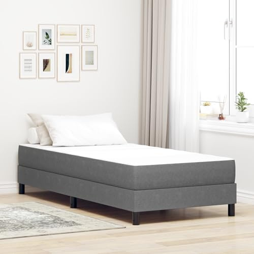 EMYRLXQW Sängar och tillbehör, madrasser-ljusgrå medium ficka fjädermadrass - 90 x 200 x 20 cm tyg
