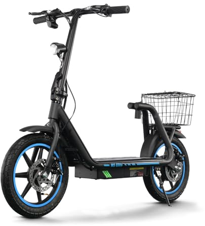 TWOFISH Electric Scooter Adult,12/14 Tires with 48V 13AH Battery 500W Motor 30KM Range 120 kg Load Capacity, LED Display Dual Disc Brakes (14 INCH)