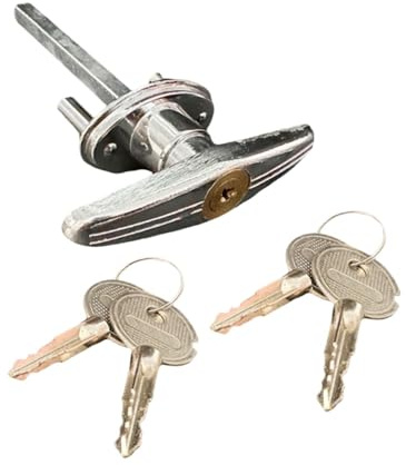 LOVIVER Serratura da garage con chiavi di ricambio Accessori professionali premium Parti per porte da garage Serratura a chiave incrociata, con 4 Chiavi