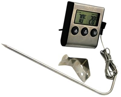 Toyvian Termometro Per Alimenti Da Cucina Per Barbecue e Forno Con Schermo Ad Alta Risoluzione e Clip Inclusa Misura La Temperatura Interna Del Cibo in Reale Realizzato in Materiale Resist