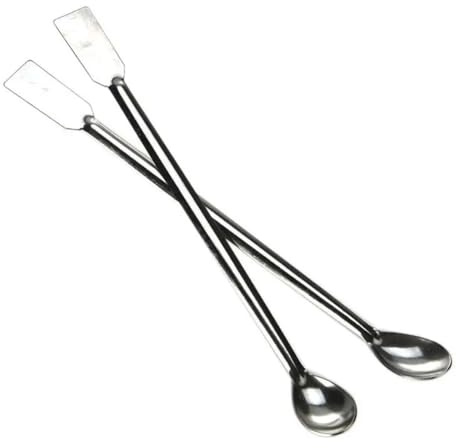 EpheyFIF 2 spatole da laboratorio in acciaio inox a doppia estremità da 20 cm