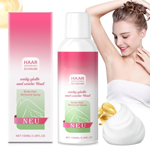 Körperhaarentfernungs Schaum Spray, Effektive Haarentfernung Ohne Rasur Für Frauen Und Männer, Haarentfernungsschaum, Rasierschaum Damen, Enthaarungsschaum Keine Hautirritationen