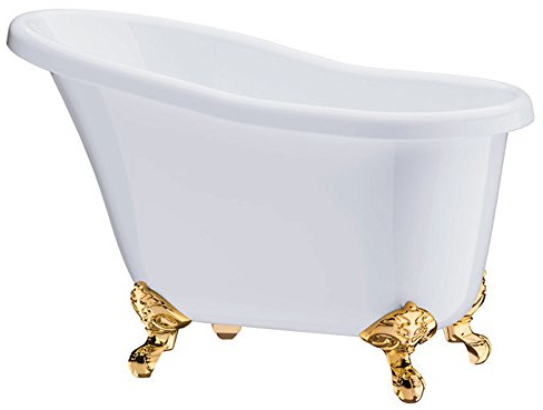 drinkstuff DD08257 White & Gold Bath Tub Champagne Bucket