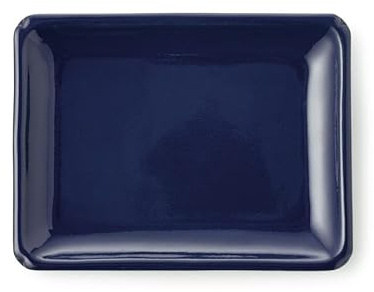 CERTRE - Sottovaso per Bonsai Rettangolare in Gres, Made in Italy, Colore Blu Elettrico (Smaltato) | Misure esterne 33,8x26,2x2,3 cm (Prodotto SEMIARTIGIANALE, possibili VARIAZIONI di Colore)