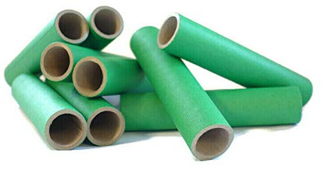 Werth-Metall 27 x 34,4 x 160mm Papphülse, Grün, parallel, sehr fest, Pappröhrchen, Papierhülse, Cardboard Tubes, Insektenhotel, Nisthülsen, Bruthülsen, Basteln, zum Bestücken, recyclebar (100 Stück)