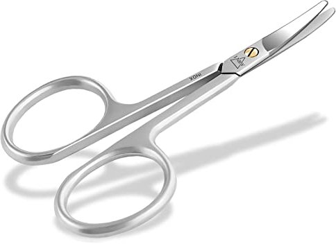 Babyschere Kinder-Nagelschere gebogen mit abgerundeten Enden für Babys und Kleinkinder Rostfreier Edelstahl Extra Kleine Maniküre Pediküre Schere für eine präzise Nagelpflege für Hände und Füße 8 cm