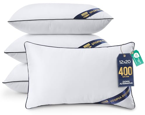 Utopia Bedding Prydnadskuddar 30 X 50 Cm, 4 Pack, För Säng Och Soffa | Innerkuddar, kuddfyllningar, soffkuddar, prydnadskuddar, fyllning av ren polyester, mikrofiberöverdrag
