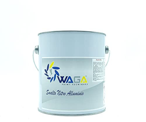 Waga Paint Tecniques - Smalto Nitro Alluminio per Verniciatura Cerchi in Lega Auto, AntiGraffio (LT. 2,5)