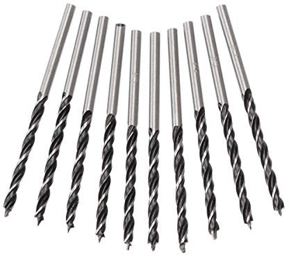 Spiralbohrer, schneller Ersatz, 3 mm Durchmesser, 58 mm lang, Holzspiralbohrer, mit Zentrierspitze, hochfestes Holzbohrwerkzeug