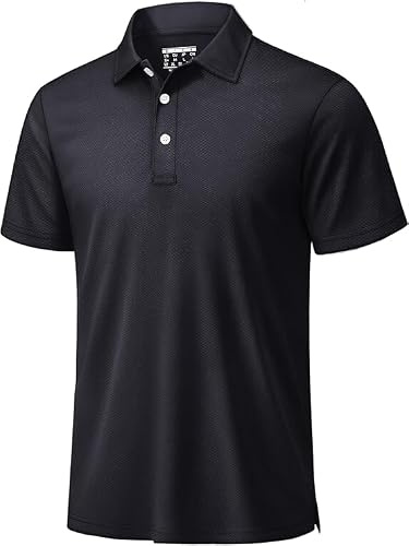 TACVASEN Poloshirt Herren Kurzarm Sommer Polo Shirt Männer Golf Polohemd Atmungsaktiv Funktionsshirt Basic Sport Shirt