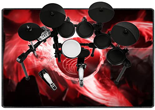 QQDD Drum Teppich Schlagzeug Teppich Trommel Schallschutz Teppich Schalldicht Matte für E Drum Schlagzeug Elektronisch Snare Teppich Snare Drum Musikinstrumente rutschfeste Teppiche (80CM - 200CM)