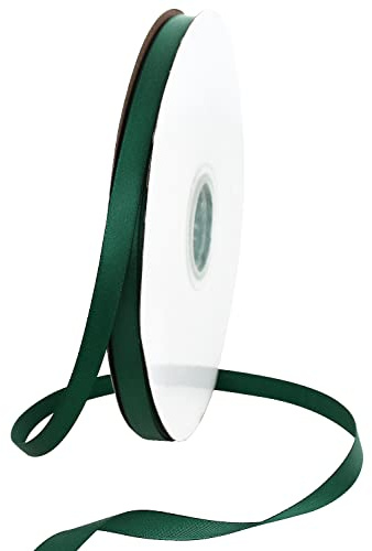 TONIFUL Satin Geschenkband 10mm x 91m, Dunkelgrün Geschenkverpackungsband für Geschenkverpackung Weihnachten Geburtstag Hochzeit DIY Dekoration