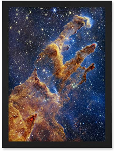 Artery8 NASA James Webb Space Telescope Pillars of Creation Eagle Nebula Artwork Framed A3 Wall Art Print