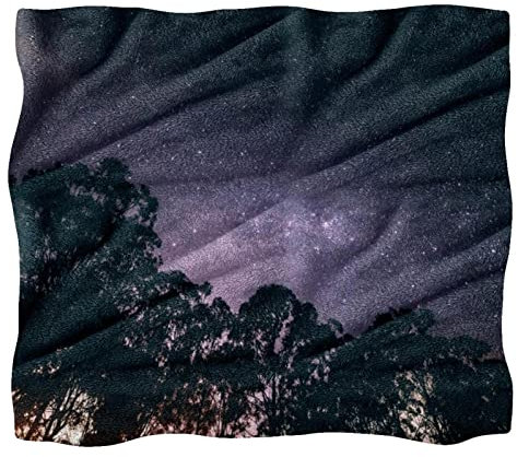Fleece-Überwurfdecke für Couch, Sofa oder Bett, gemütliche, weiche Decken, fantastisches Himmel-Muster
