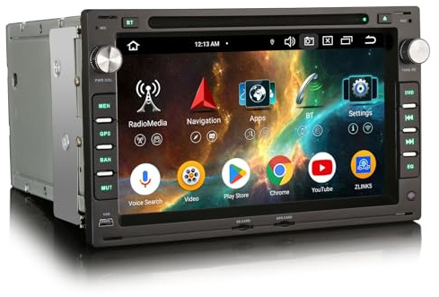 8 Núcleos Android 14.0 Radio Coche Estéreo GPS para VW Passat B5 Jetta Golf 4 Polo T5 Skoda SEAT Leon Ibiza Navegador Inalámbrico CarPlay Android Auto 4GB+64GB Dab+ WiFi 4G CD USB Bluetooth 5.0 CANbus