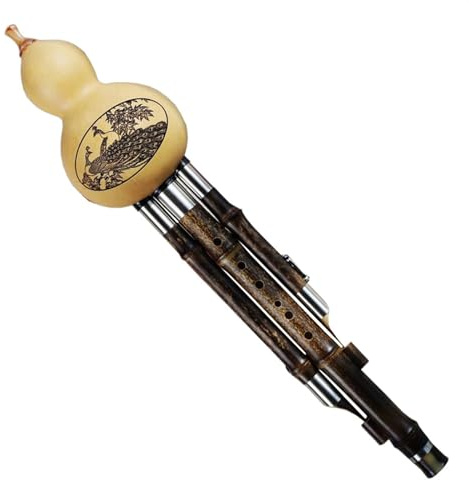 Erwachsener Student Der Traditionellen Chinesischen Ethnischen Kürbisflöte, Der Bambus-Hulusi-Flöte-Musikinstrument Spielt Professional Hulusi (Color : F key)