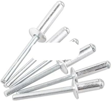 50/100 Stück M2,4 M3,2 M4 M5 GB12618 Aluminium-Pilzkopf-Brechdorn-Blindnieten Nagelnieten für Möbel, Autos, Flugzeuge, M4 x 13 mm, 100 Stück