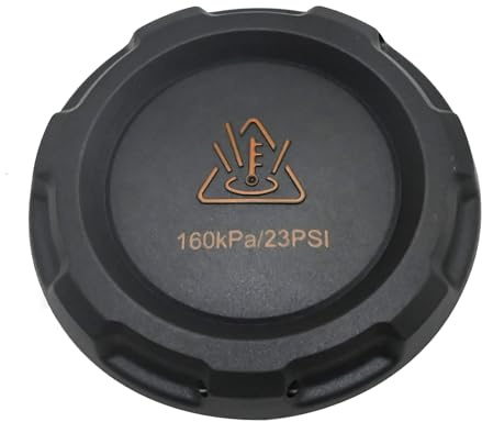 UOIENRT 2Q0121321A 2Q0121321 3C0121321 Radiator Expansion Tank Coolant Reservoir Cap Cover Replacement for Skoda Seat Porsche Black Antifreeze Cap, 160KPa/23PSI