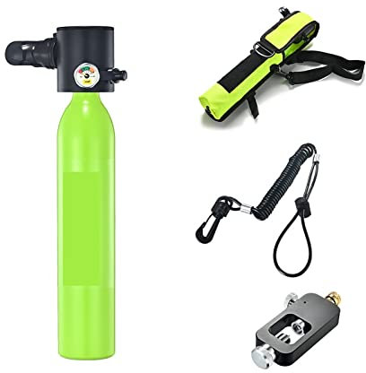 Mini bouteille de plongée 0.5L Mini Bouteille D'oxygène Plongée Enseignement Respiration Sous-marine Équipement De Plongée Respiration Réservoir D'oxygène pour la pêche, la plongée en apnée et le sauv