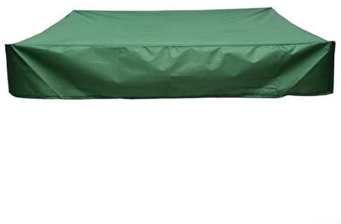 Sandkastenabdeckung, faltbar, wasserdicht, staubdicht, quadratisch, Poolabdeckung mit Kordelzug für Sandkasten, Spielzeug und Möbel, Sandkastenabdeckung (grün, 180 x 180 x 20 cm)