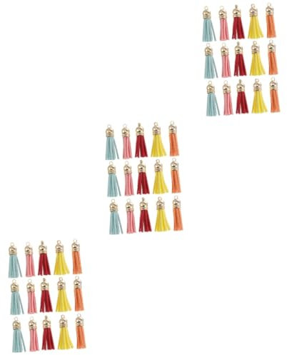 HOODANCOS 3 Sets Handgefertigte Quastenanhänger Für Schlüsselanhänger Schmuckherstellung Leder Hängeornament Kosten 25 Stück * 3