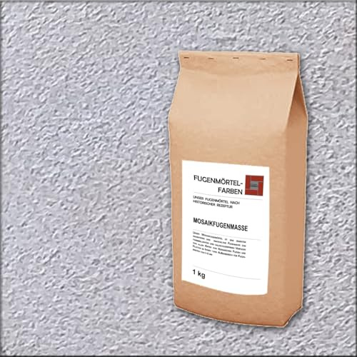 MOSAIK Fugenmasse | GRAU | 1kg | Optimiert für 1mm-4mm schmale Fugen im Innen- und Außenbereich auf Wand- und Bodenflächen | Frostfest