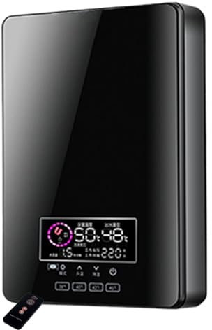 Chauffe-eau Instantané 7KW, Chauffe-eau électrique avec télécommande et affichage numérique, Chauffe-eau électrique sans réservoir pour salle de bain intérieure