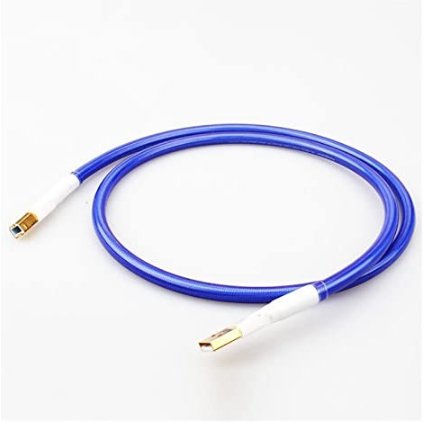 DREEK Single Crystal Copper Silver-plated USB Sound Card Line Data Line Square Mouth A-B Fever Audio Cable(1.5 Meters)