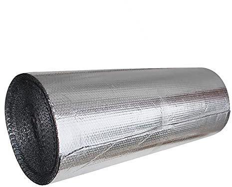 DUBTEDHOU Folien-Isolierrolle, Blasen-Folien-Isolierrolle, Selbstklebende Doppelfolien-Luftpolster-Isolierfolie, Wärme- und Dampfsperre for Wohnmobile, Wohnwagen, Transporter(1x20m(3x65ft))