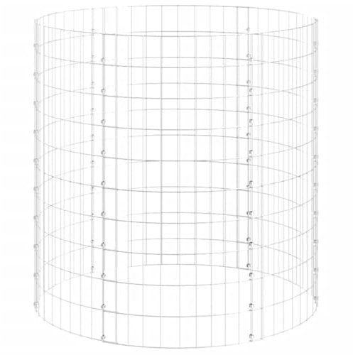 Compostiera da giardino, Ø 100 x 100 cm, acciaio zincato