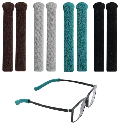 DOULEIN Cuscinetti per Orecchie per Occhiali,4 Paia Copri Aste per Occhiali Lavorato a Maglia Ferma Occhiali Accessori per Occhiali Antiscivolo per Occhiali da Sole Occhiali da Lettura