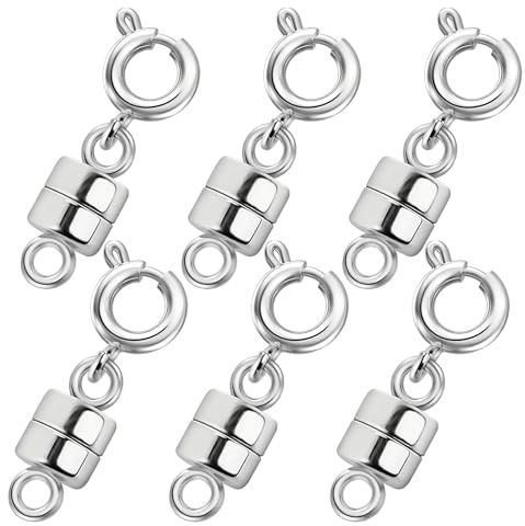 Magnetic Necklace Clasp, Jewelry Bracelet Connector, 0.71in Strong Magnet Alloy, Clasps Power Set, Secure Fastening for Bracelets and Necklace Making