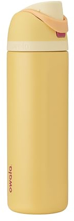 Owala Disney Princess FreeSip Insulated Stainless Steel Water Bottle with Straw for Sports and Travel, BPA-Free Sports Water Bottle, 24 oz, Belle