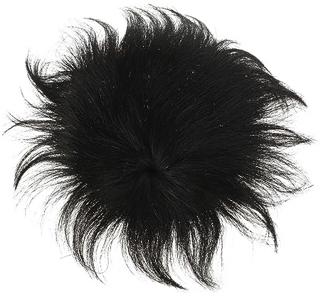 KAILIKETIY Pieza de Peluca Masculina Negra Clip, Postizo Calvo Cómodo para Uso Diario y Fiesta, Extensión de Cabello Sintético para Hombres