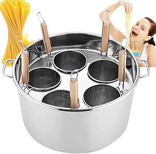 CVNIMV Nudeltopf-Kochtöpfe, Pastatöpfe, Edelstahl-Nudeltopf, Nudelkocher, Nudelkocher-Set mit Siebkorbeinsatz, Multi-Dampftöpfe, Eintopfkochtopf für die heimische Esszimmerküche