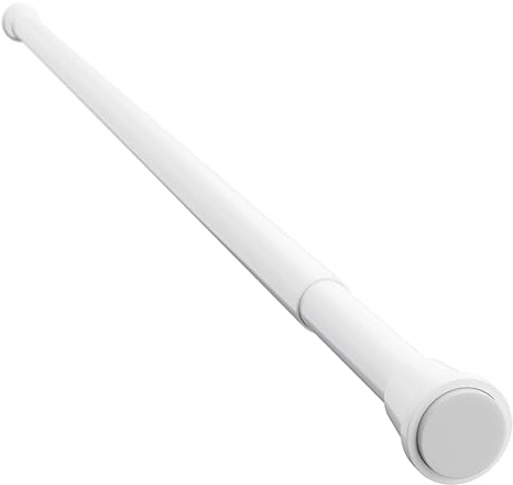 ALU DUSCHVORHANGSTANGE TELESKOPSTANGE WEISS KLEMMSTANGE DUSCHSTANGE ► Rostfrei - 8 Längen ab 45 cm bis 300 cm TOP (140-250 cm)