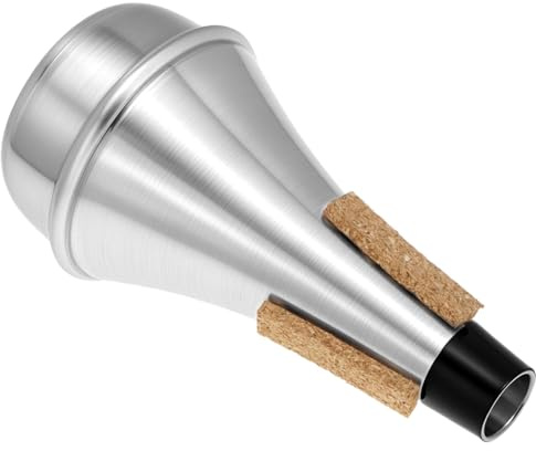 QWORK Trumpet Mute, Aluminum Lightweight Practice Trumpet Mute for Jazz,Classic, Mini Straight Mute