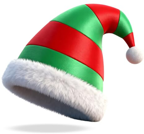 xianshi Weihnachtsmütze,Nikolausmütze,Erwachsene Weihnachten Weihnachtsmützen,Grinch Weihnachts für Kinder Accessoires Damen,Santa Lustig Christmas,Wichtelmütze Rot GrünWeihnachtsaccessoires