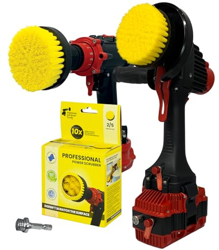 Kornely Kornely professionell premium borrborste medium mjuk 10 cm gul repfri rengöringsborste för plattor, injektion, badkar, dusch, glasfiber och