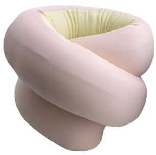 Cojín de descanso de viaje, almohada ligera de diseño en espiral, soporte plegable compacto para el cuello, almohadilla de espuma transpirable de felpa | Cómodo relajante de cabeza para dormir en el