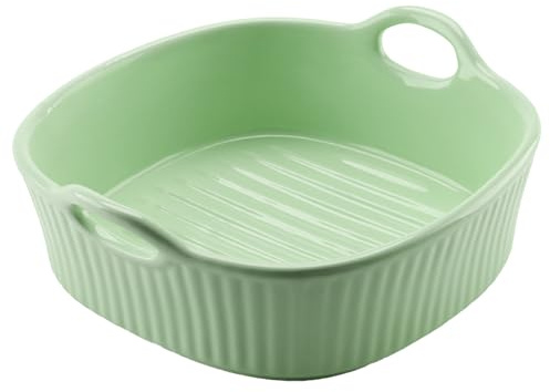 Auflaufform Airfryer,Auflaufform Keramik,Auflaufformklein,Backform Ofenform Mit Keramikgriffen,keramik ofenform quadratisch lasagne für Lasagne,Tiramisu,Backform 20x20cm