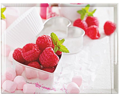 Emsa Tablett mit Himbeeren Dekor, Größe 50 x 37 cm, Classic, 517749