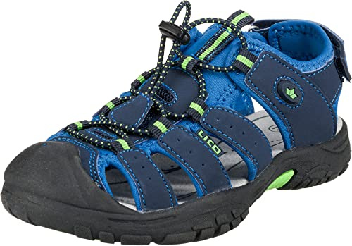 Lico Nimbo, Sandales Bout fermé , garçon, Bleu (Blau/lemon Blau/lemon), 33 EU