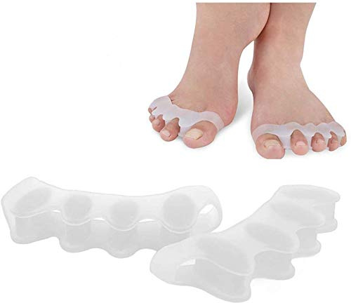 Zehenspreizer KORREKTOR Fussbandage Hallux Valgus Schiene Silikon - SCHMERZLINDERND - SEHR WEICH - ELASTISCH - Ein Paar für alle 5 Zehen