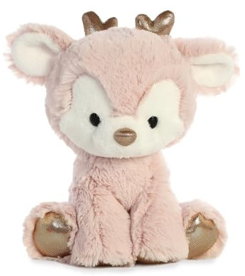 Aurora, 99068, Glitzy Tots Reindeer, 8In, Soft Toy, Pink, Medium