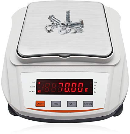 Bonvoisin Laborwaage 2000gx0.01g Präzisions-Digitalwaage Analytische Waage Schmuckwaage Laborwaage Waage Wissenschaftliche Waage Küchenwaage Elektronische Balance 10mg Lesbarkeit (2000g, 0,01g)