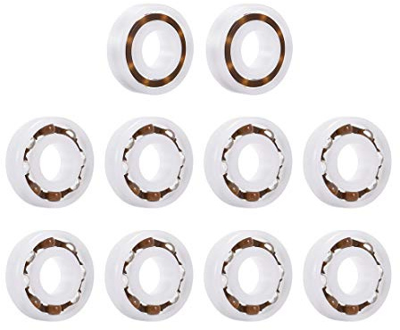 sourcing map 6001 Plastic Bearings 12x28x8mm Glass Ball Nylon Cage 10pcs