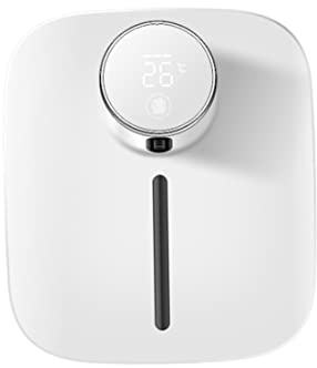 Distributeur Automatique De Savon, Distributeur De Mousse Liquide sans Contact sans Contact Mural, Distributeur De Savon De Capteur Étanche pour Salle De Bain, Cuisine, Blanc